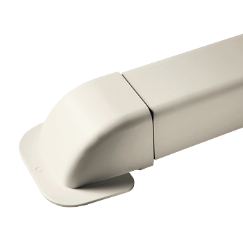 Ändlock med kant för väggkanal 80x60 mm, elfenbensvit. Förpackning med 6 stycken