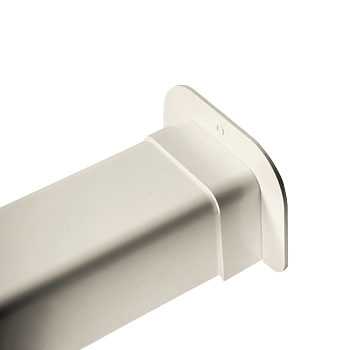 Vägggenomföring för 80 × 60 mm kanal, elfenben. Förpackning med 16 stycken