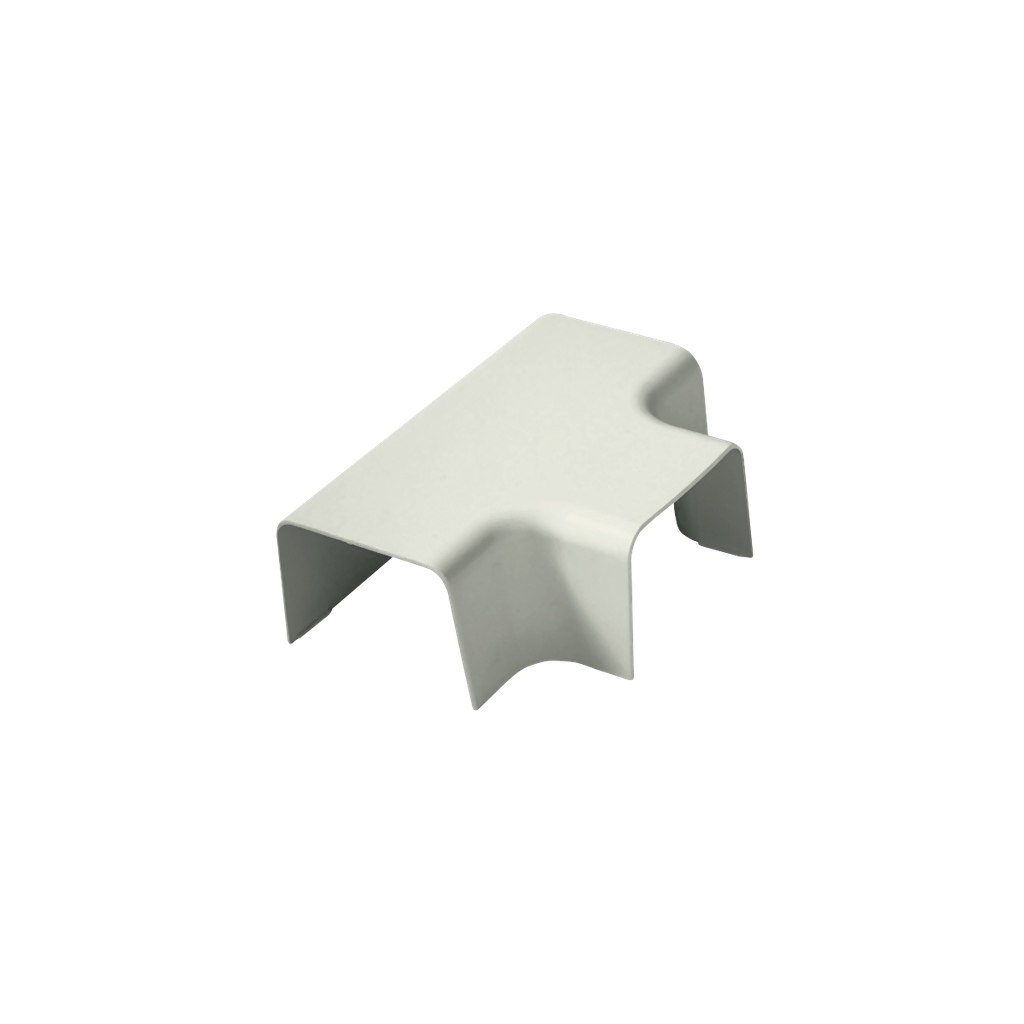 T-förgrening för 80 × 60 mm kanal, elfenben. Förpackning med 4 stycken