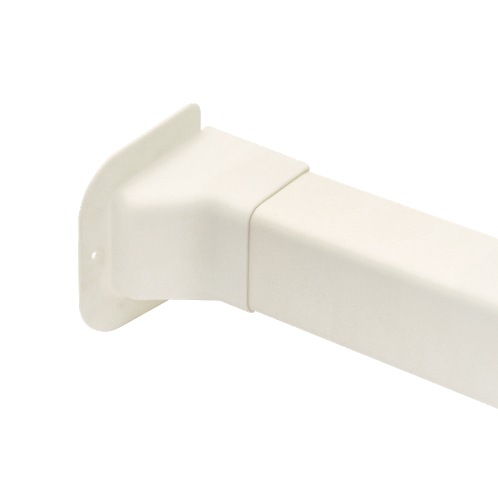 Väggkoppling för 80 × 60 mm kanal, elfenben. Förpackning med 6 stycken