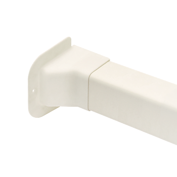 Väggkoppling för 80 × 60 mm kanal, elfenben. Förpackning med 6 stycken