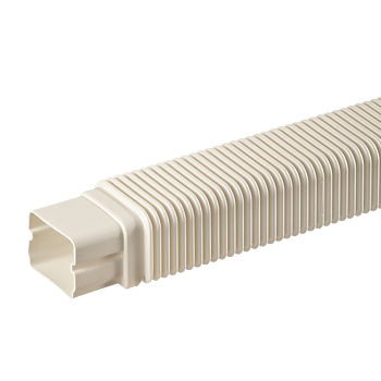 Flexibel skarv 590 mm för 80 × 60 mm kanal, elfenben. Förpackning med 4 stycken