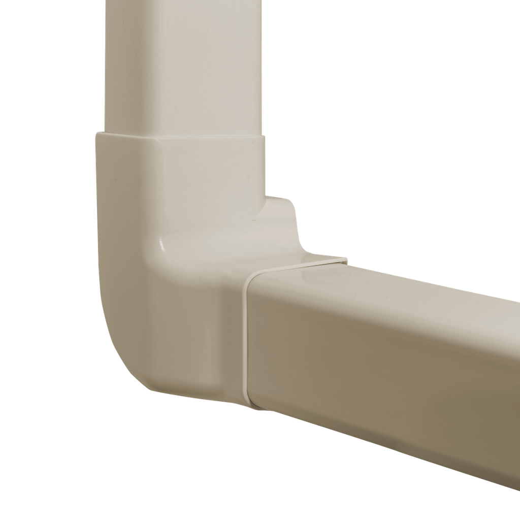 Höger vertikal vinkel för 80 × 60 mm kanal, elfenben. Förpackning med 4 stycken