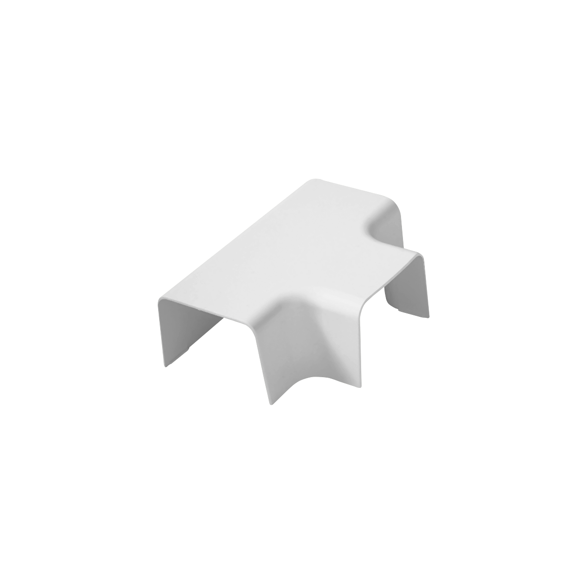 T-förgrening för 80 × 60 mm kanal, vit. Förpackning med 4 stycken - 2