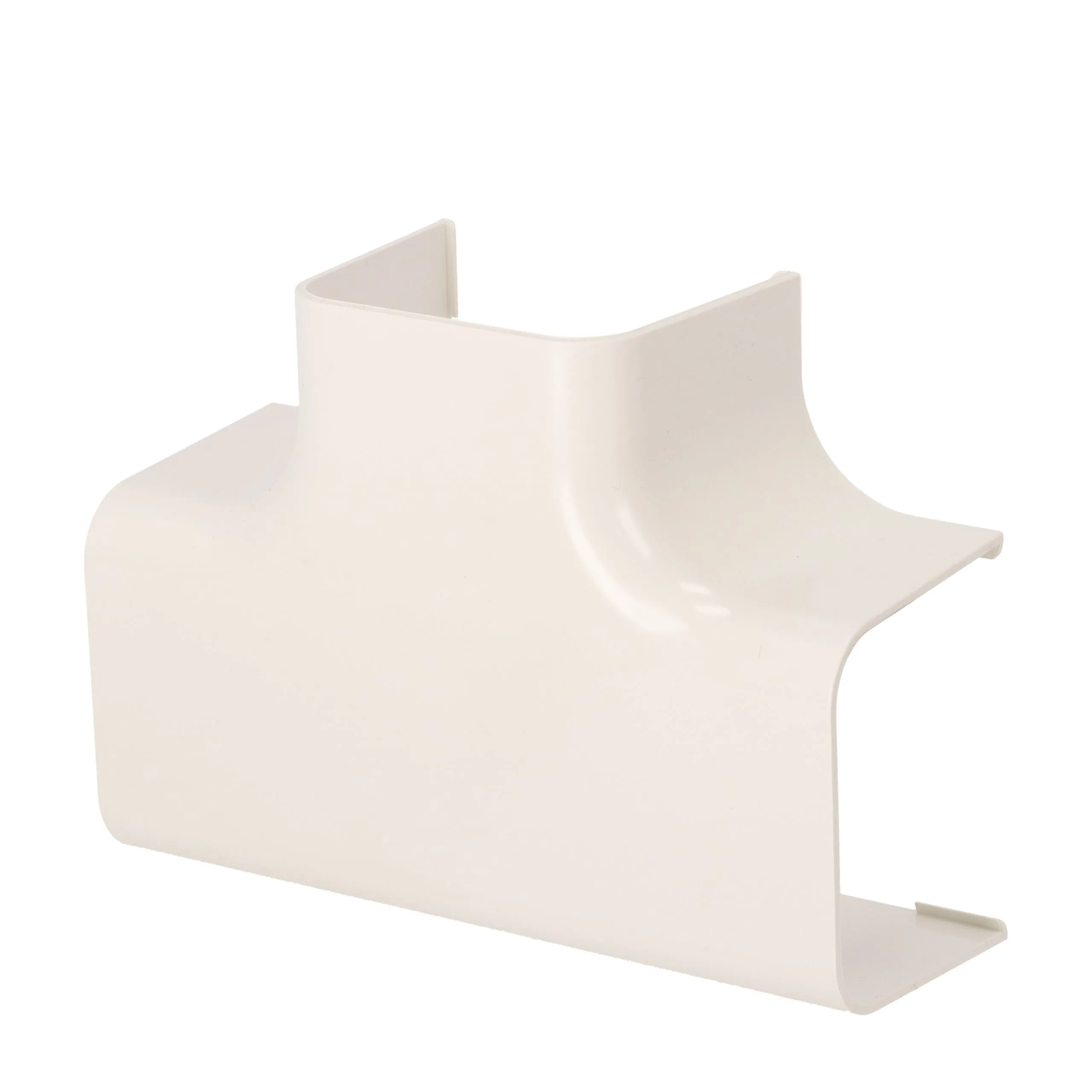 T-förgrening för 80 × 60 mm kanal, vit. Förpackning med 4 stycken - 3