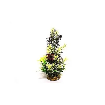 Classic Aquatic Leaf Fern Plant Green/red 100x100x260mm 