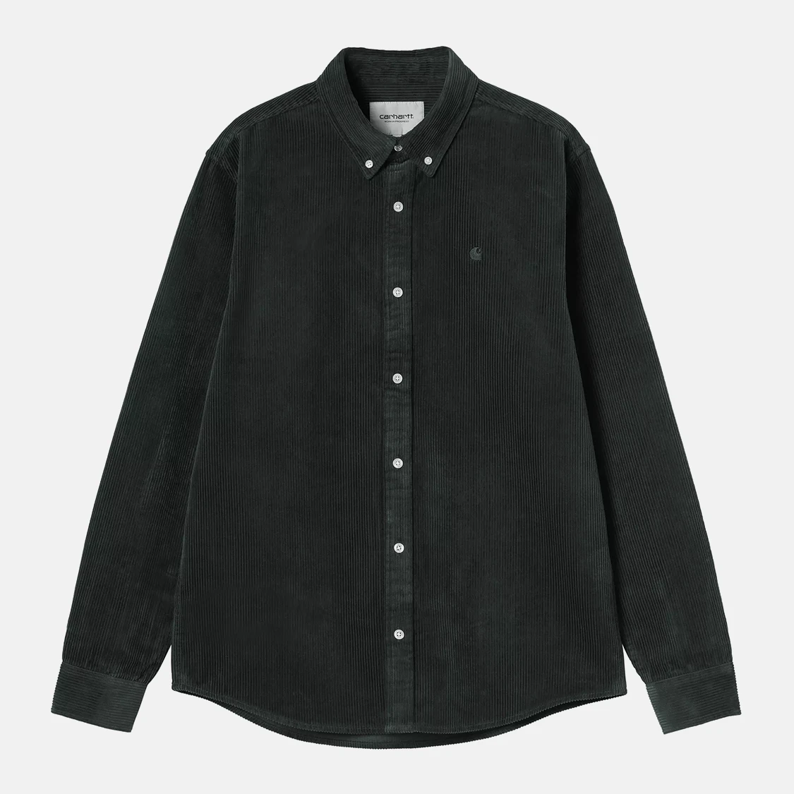 Carhartt WIP - Madison Cord Long Sleeve Shirt Raven - 4