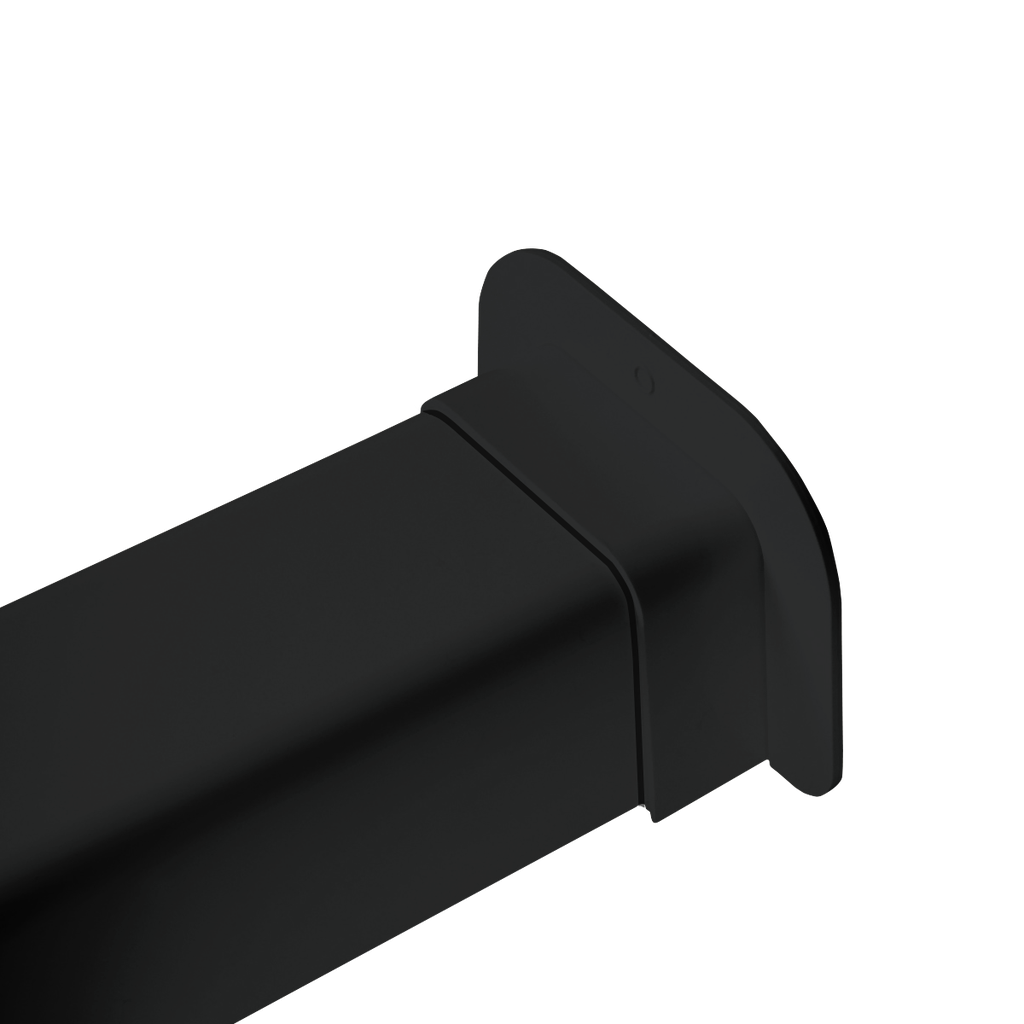Vägggenomföring för kanal 80x60 mm, Svart. Förpackning med 16 stycken