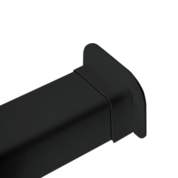 Vägggenomföring för kanal 80x60 mm, Svart. Förpackning med 16 stycken