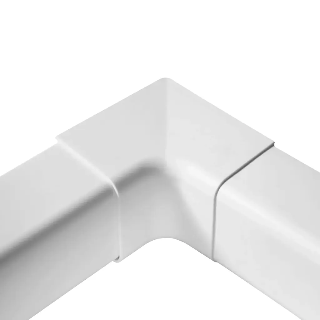 Inre hörn för 110x75 mm kanal, Vit. Förpackning med 4 stycken