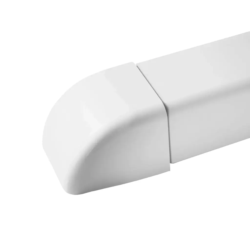 Ändlock för 110x75 mm kanal, Vit. Förpackning med 6 stycken