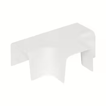 T-förgrening för 110x75 mm kanal, Vit. Förpackning med 4 stycken.
