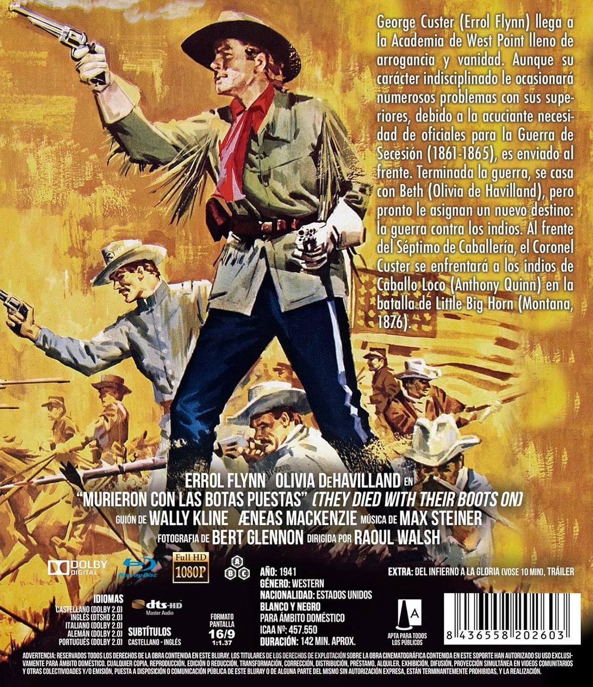 They Died With Their Boots On (ej svensk text) (Blu-ray) - 2