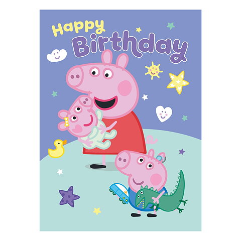 birthday card pepa pig 17*12