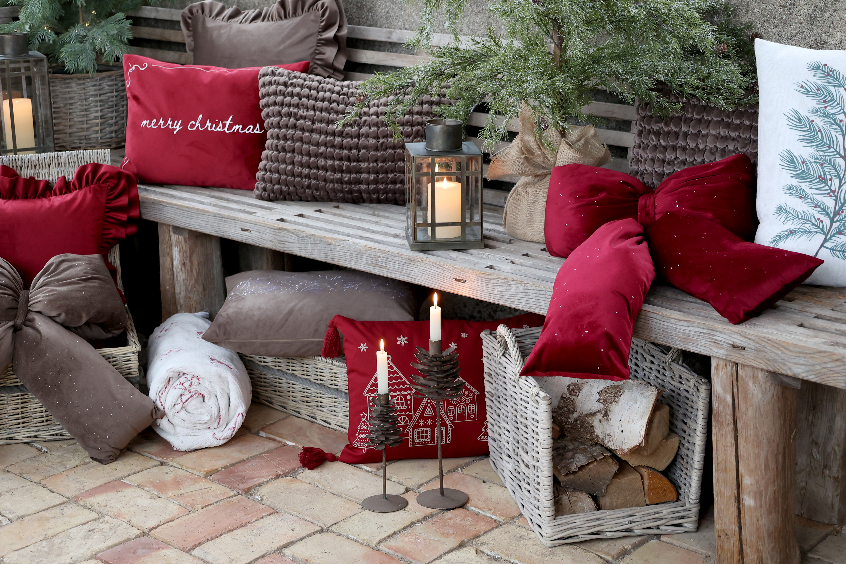 Rosett i velour med glitter 50x40 cm - Cherry - 6