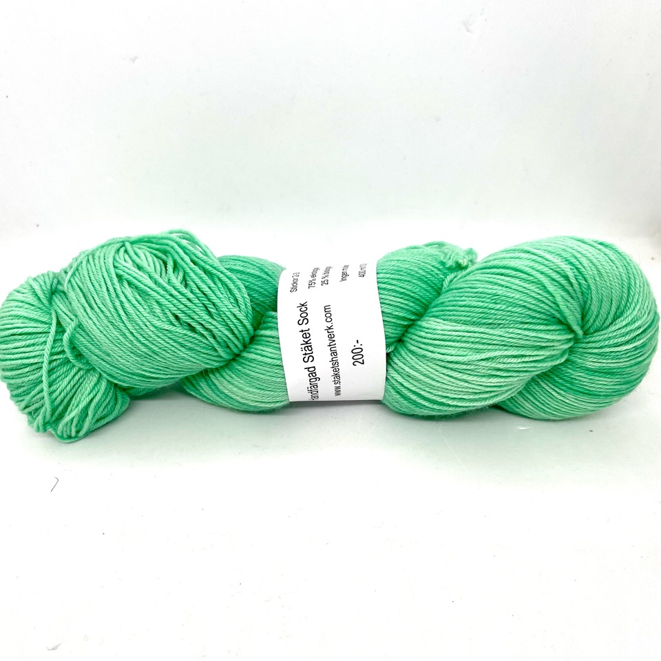 Handfärgad Stäket Sock Grön