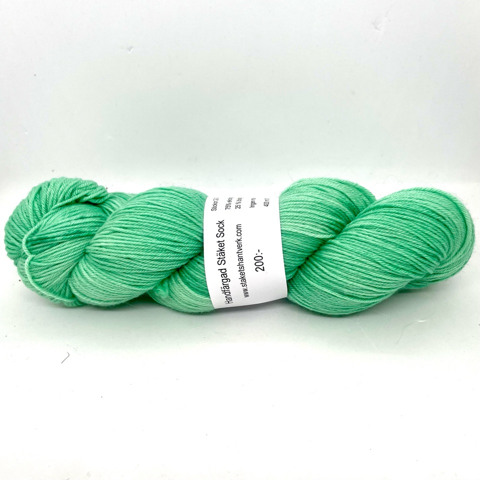 Handfärgad Stäket Sock Grön - 2