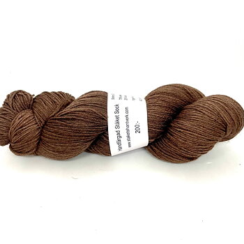 Handfärgad Stäket Sock mörkbrun