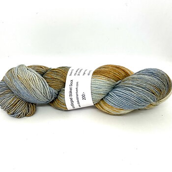 Handfärgad Stäket Sock ljusblå/rostbrun