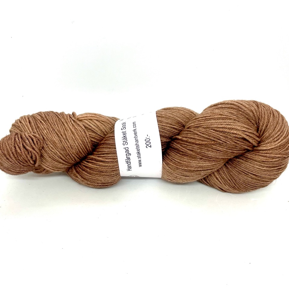 Handfärgad Stäket Sock brun