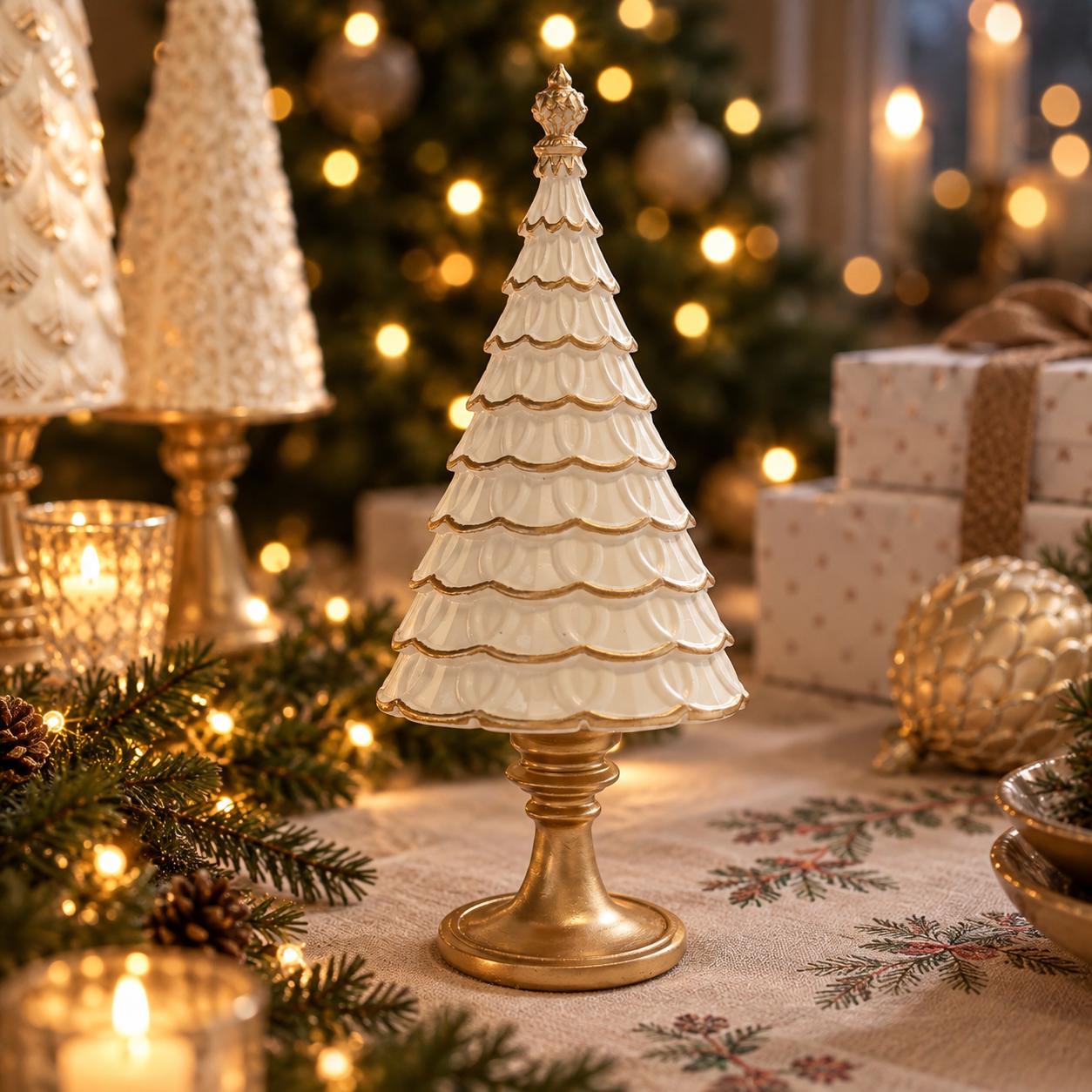 Fransk Julgran - Gran - Noel - 23,5x10 cm - Poly