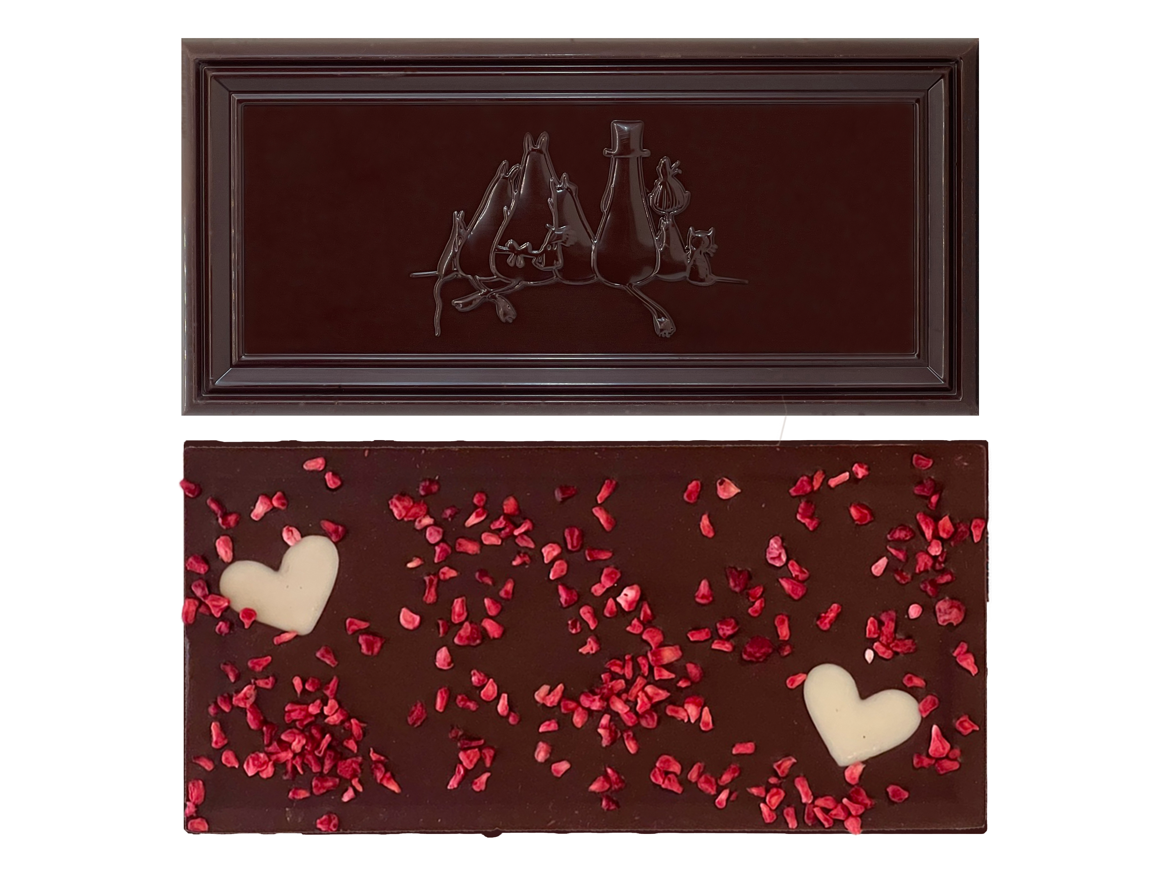 Organic Moomin Chocolate 'Love' - Mörk choklad 70% med hallon - 2