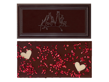 Organic Moomin Chocolate 'Love' - Mörk choklad 70% med hallon