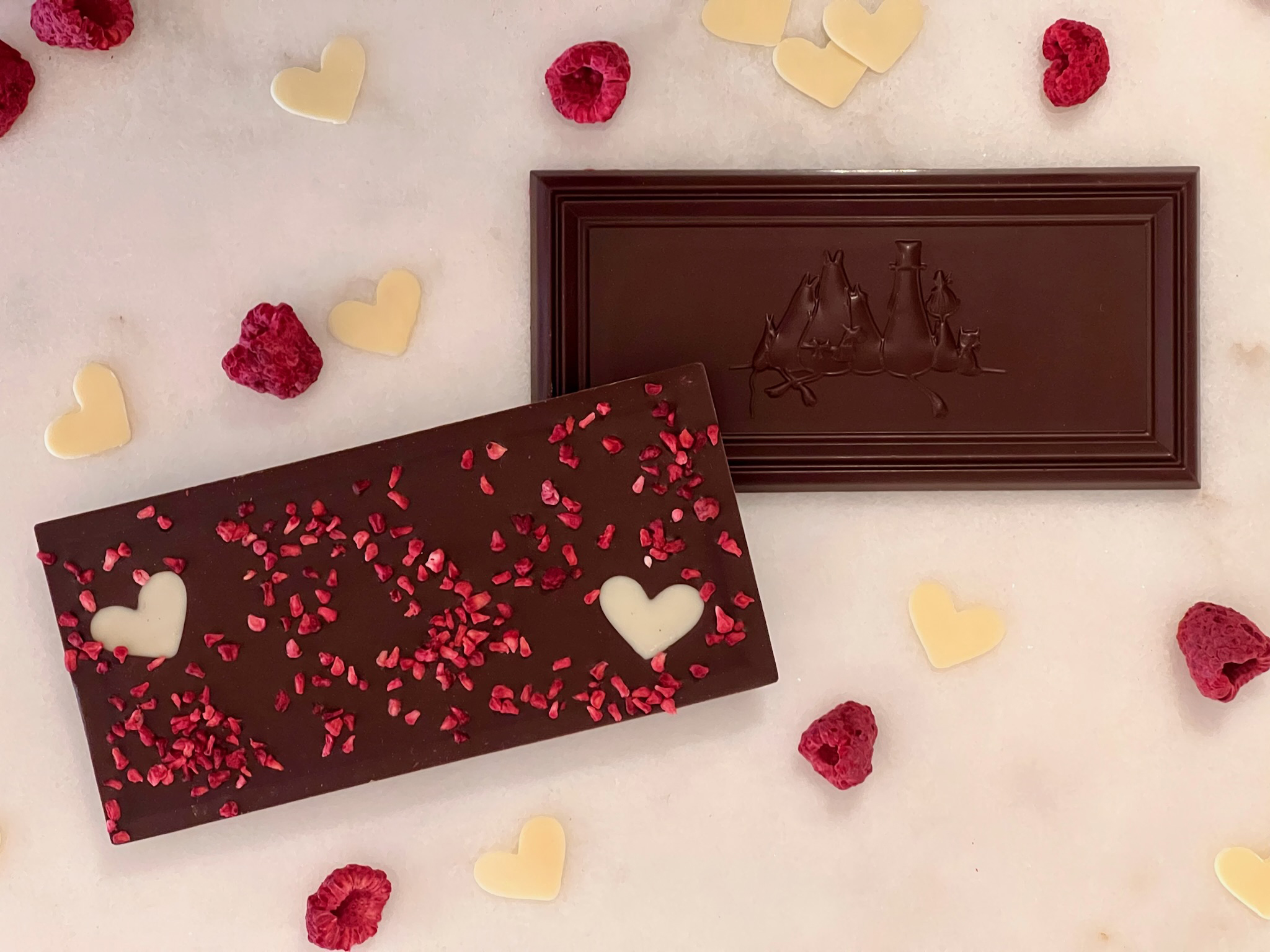 Organic Moomin Chocolate 'Love' - Mörk choklad 70% med hallon - 3