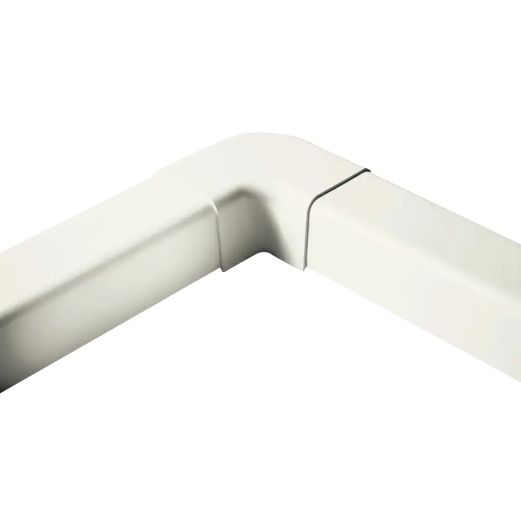 Plan böj för 110x75 mm kanal, Elfenben. Förpackning med 6 stycken