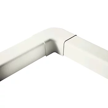 Plan böj för 110x75 mm kanal, Elfenben. Förpackning med 6 stycken
