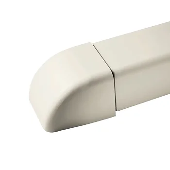 Ändlock för 110x75 mm kanal, elfenben. Förpackning med 6 stycken