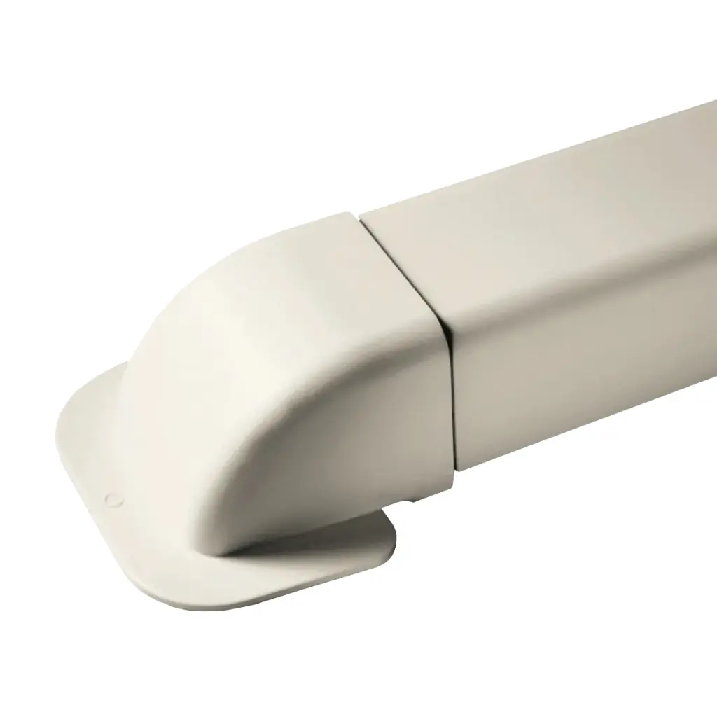 Ändlock med kant för 110x75 mm kanal, elfenben. Förpackning med 4 stycken