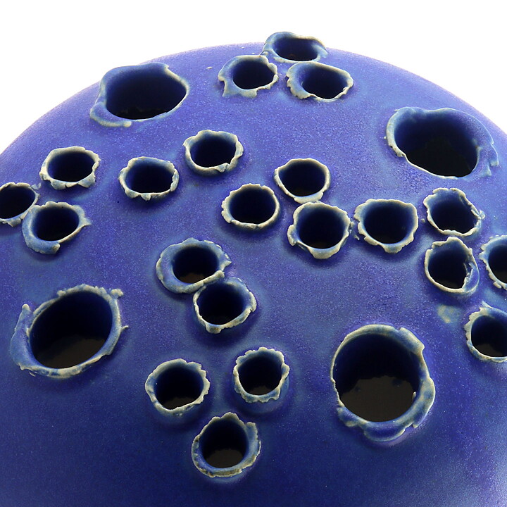 Aage Würtz (1980s) Blue Modern Vase 18/10 cm