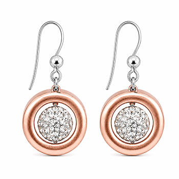 Earrings Iris rose gold Hematite Swarovskicrystals