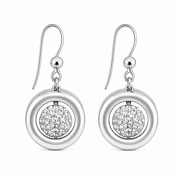 Earrings Iris Silver Hematite Swarovskicrystals