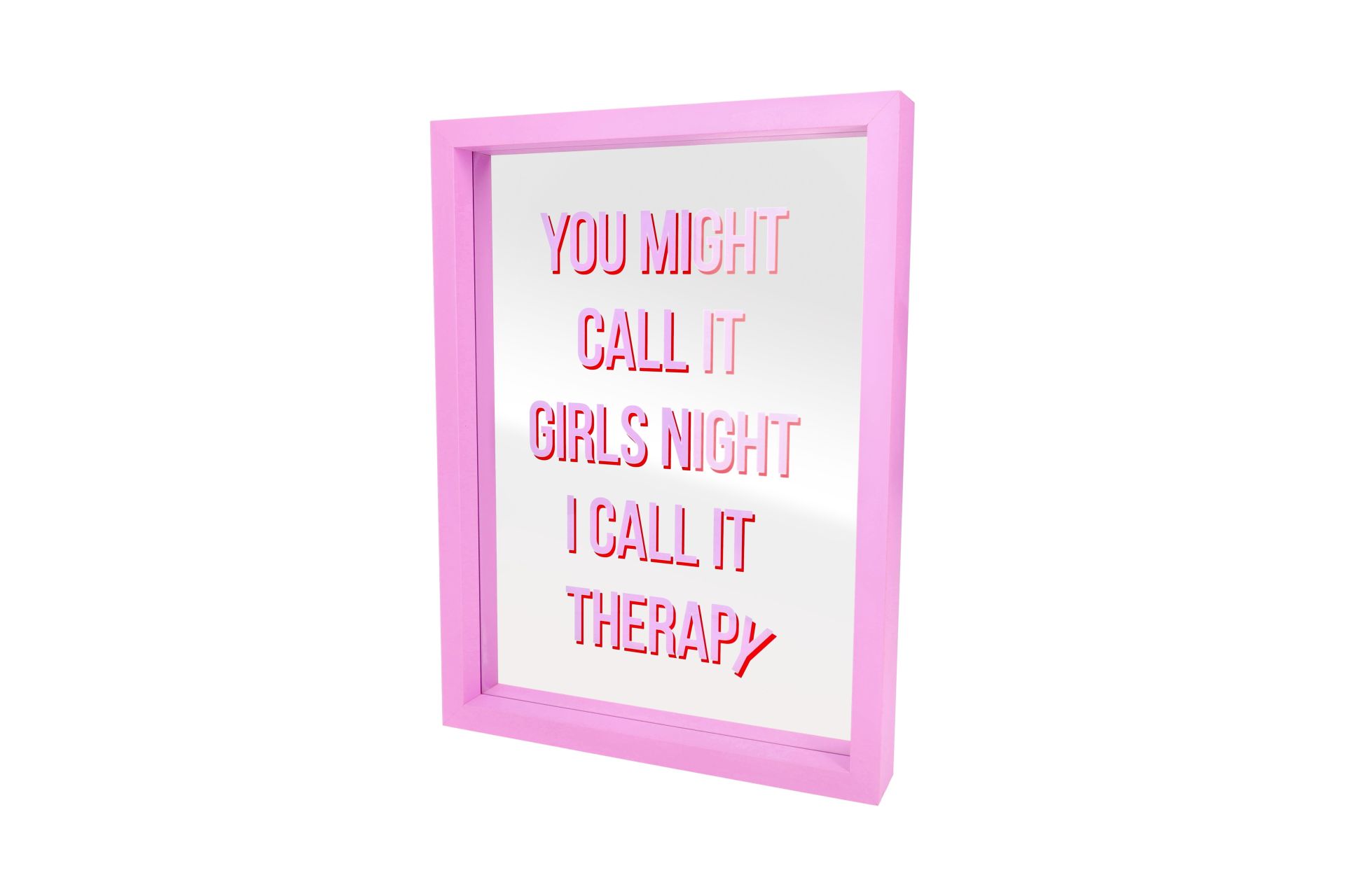 Glass frame pink "Girls night" pink