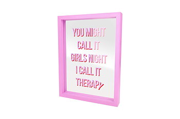 Glass frame pink "Girls night" pink