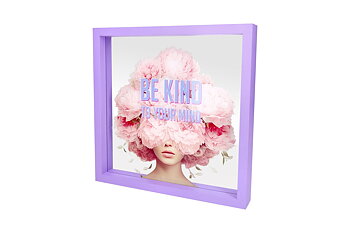 Glass frame "Be kind to your mind" lilac