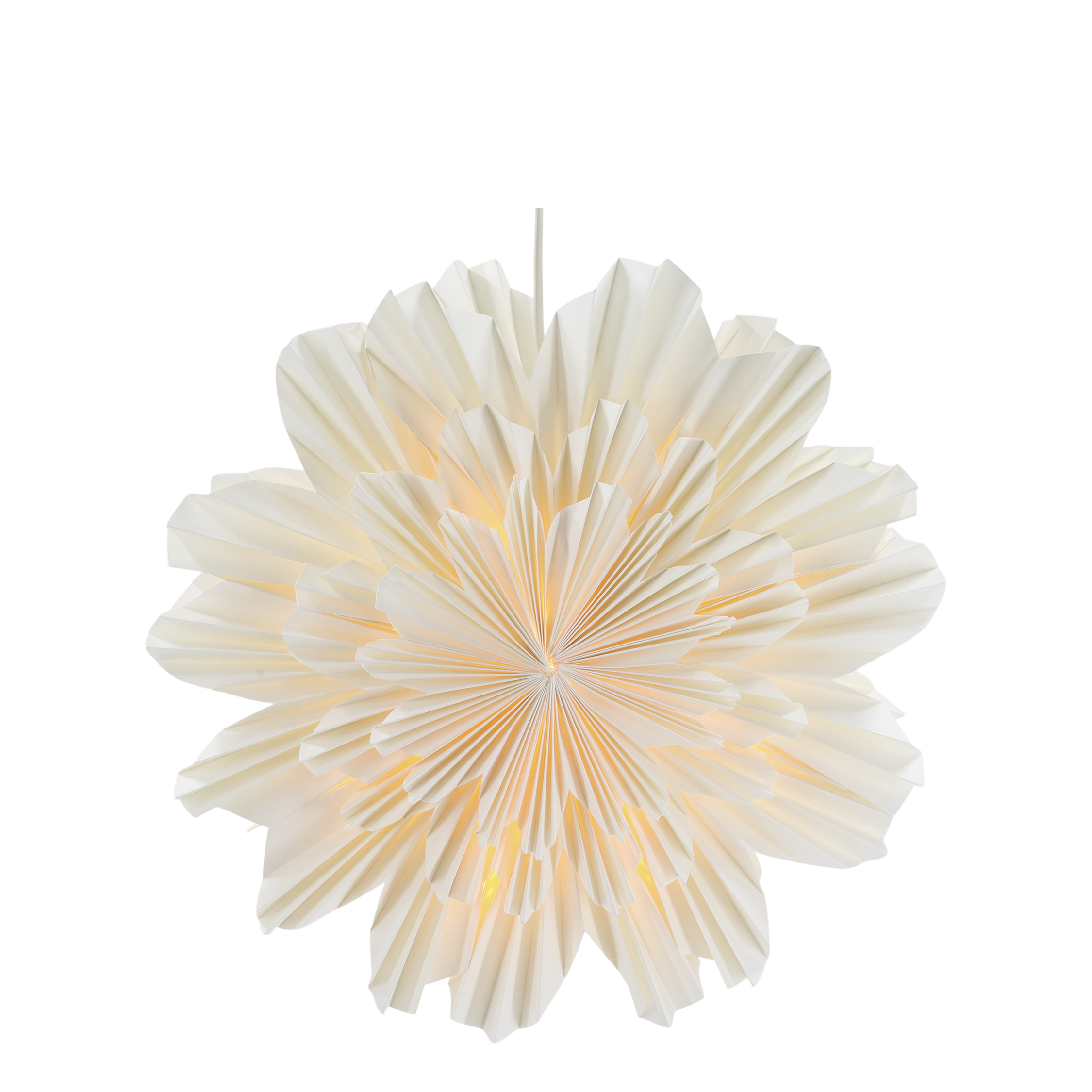 Handgjord Vit Adventsstjärna Stjärna Blomma 40 cm  - 5