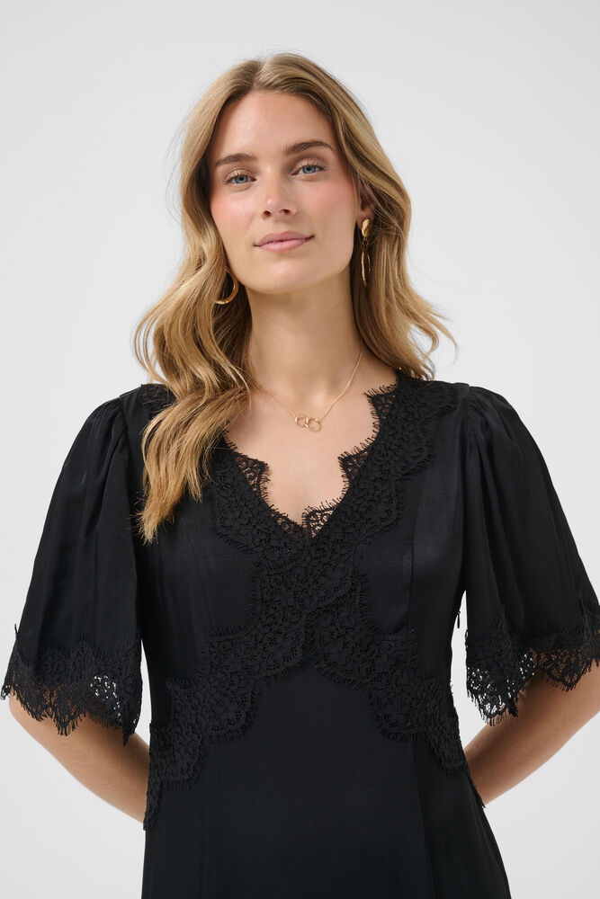 Cream Confir Dress Black - 6