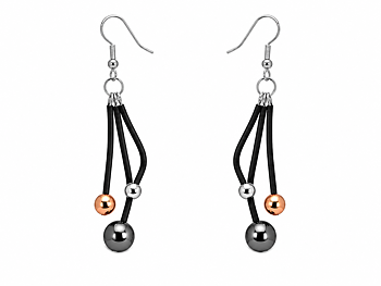 Earring silver rosegold Hematite Mimmi