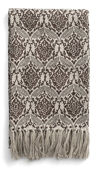 Chamois Linnepläd Kashmir Brown & Grey - 110x180cm