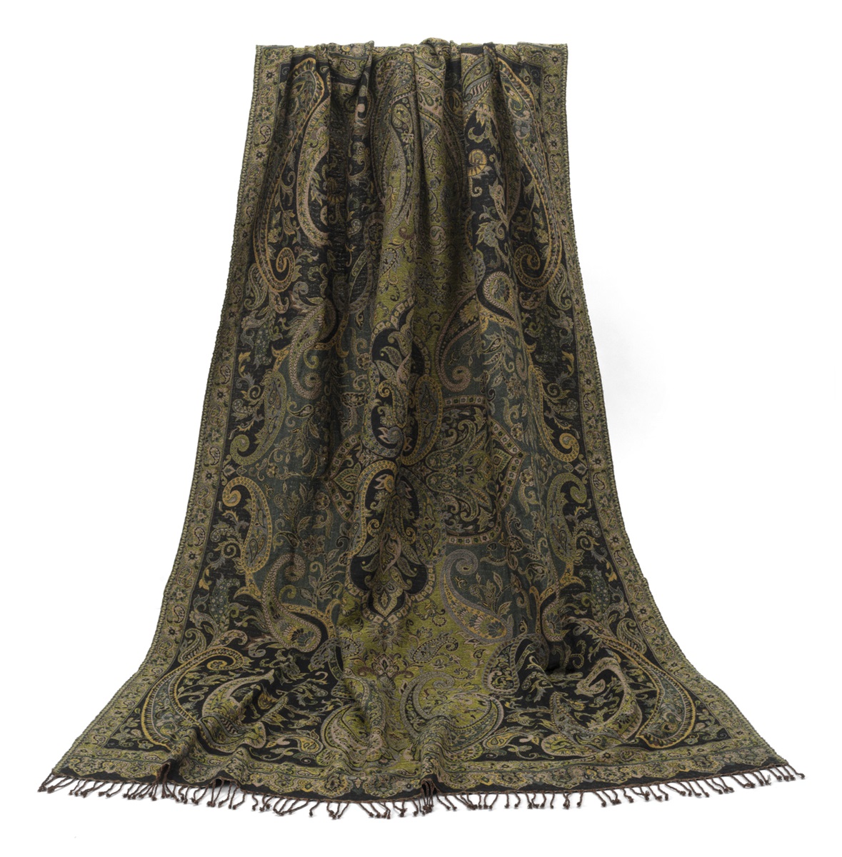 Chamois Ullpläd Akbar Blue/Lime/Beige - 140x200cm - 2