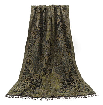 Chamois Ullpläd Akbar Blue/Lime/Beige - 140x200cm - 2