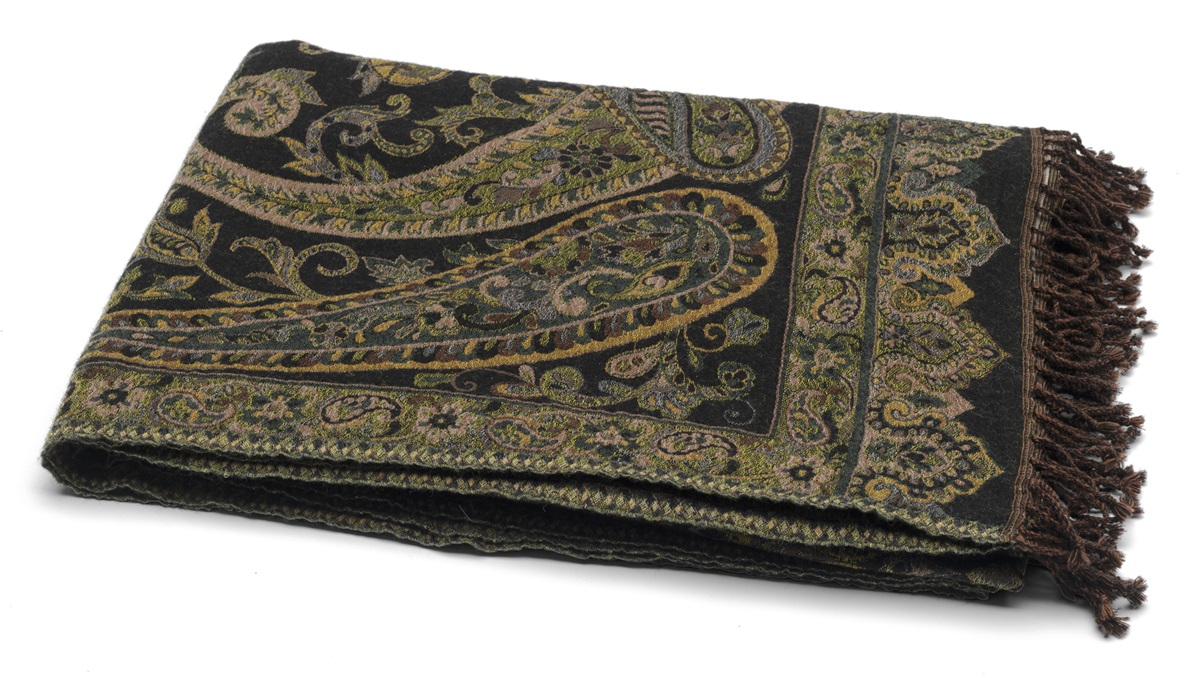 Chamois Ullpläd Akbar Blue/Lime/Beige - 140x200cm