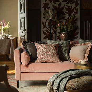 Chamois Linne Kuddfodral Pondicherry Old Rose - 50x50cm - 2