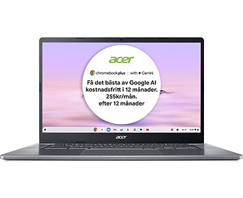 Acer Chromebook 515 NX.KNUED.006 15,6" i3-1315U 8GB RAM 256GB SSD - 2 År Garanti Helt Ny Oanvänd - Original