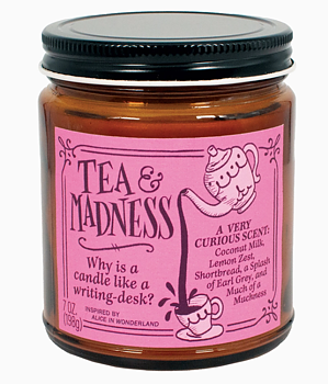 Scented Jar Candle : Tea & Madness Alice in Wonderland  - Doftljus i glasburk (shortbread, citronzest, Earl Grey, kokosmjölk) 