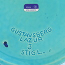 Stig Lindberg (Lazur 1970) Turquoise Segmented Vase 17cm