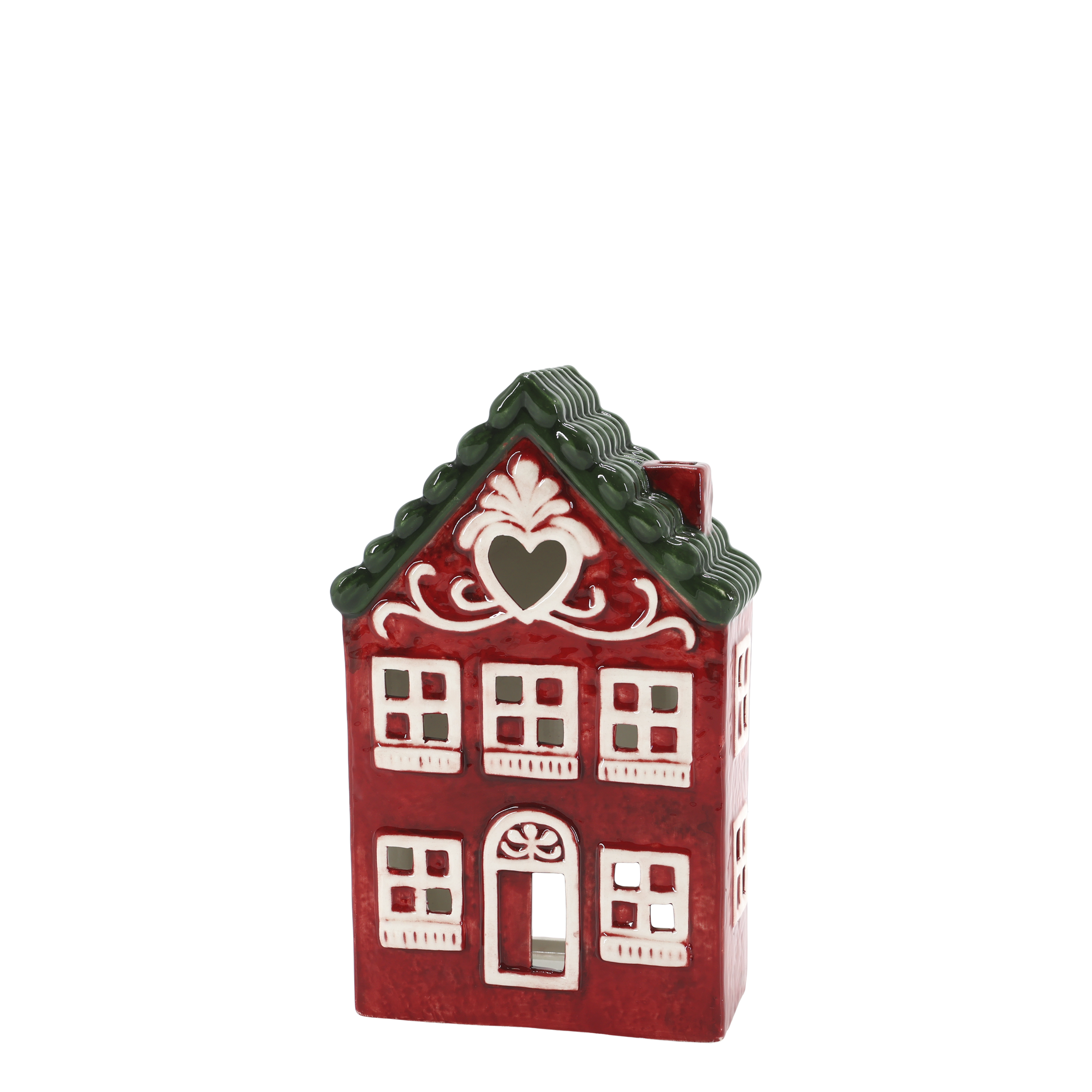 Christmas house with heart - Lantern Red 19x12 cm - 5